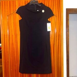 Black Harper Rose Size 4 Cap Sleeve, Above the Knee Dress